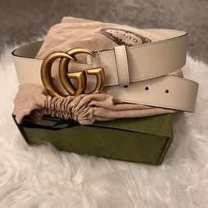 Authentic Gucci belt with gold vintage buckle